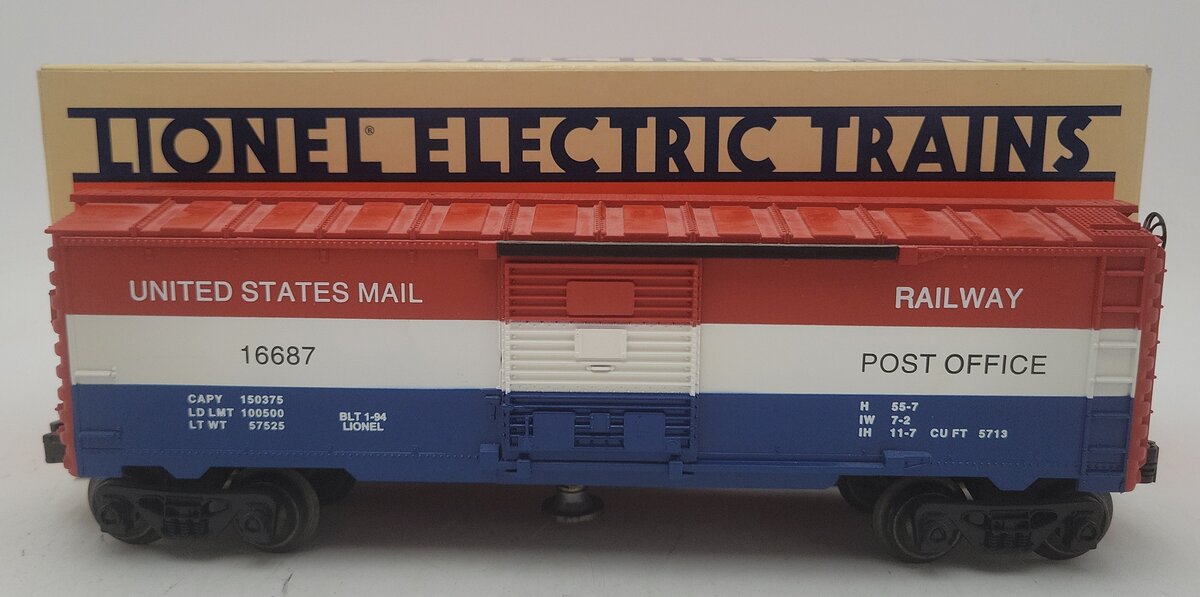 Lionel 6-16687 O Gauge US Mail Operating Post Office Car EX/Box