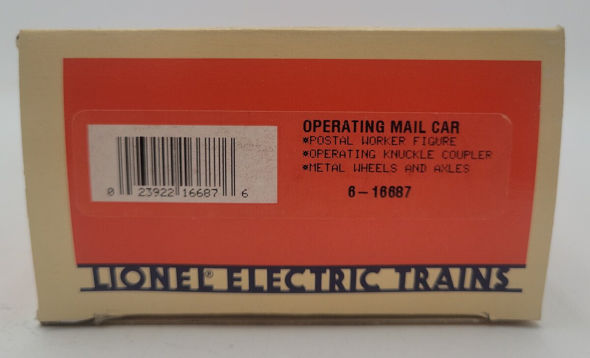Lionel 6-16687 O Gauge US Mail Operating Post Office Car EX/Box