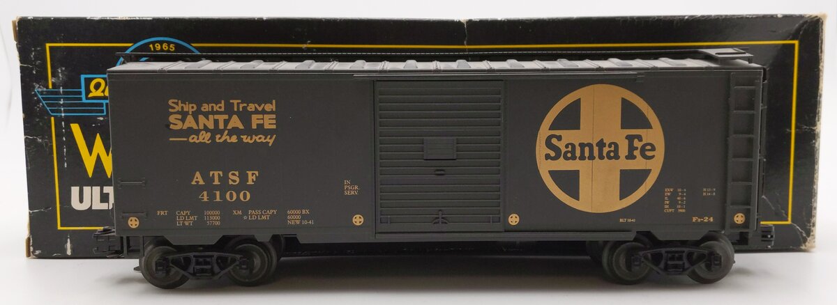Weaver O Gauge Atchison Topeka Santa Fe PS-1 Boxcar #4100 (3 Rail) EX/Box