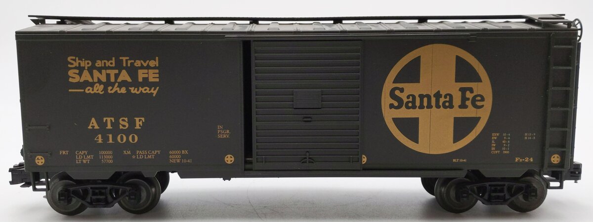 Weaver O Gauge Atchison Topeka Santa Fe PS-1 Boxcar #4100 (3 Rail) EX/Box