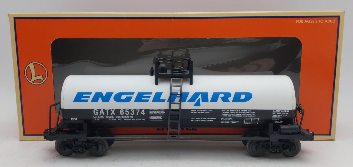 Lionel 6-17914 O Gauge Engelhard Unibody Tank Car #65374 VG/Box