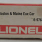 Lionel 6-9768 O Gauge Boston & Maine Boxcar VG/Box