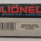 Lionel 6-16000 O Gauge Pennsylvania Tuscan Vista Dome Car #16000 EX/Box