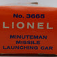 Lionel 3665 Vintage O Gauge US Air Force Minuteman Missile Launching Car VG/Box