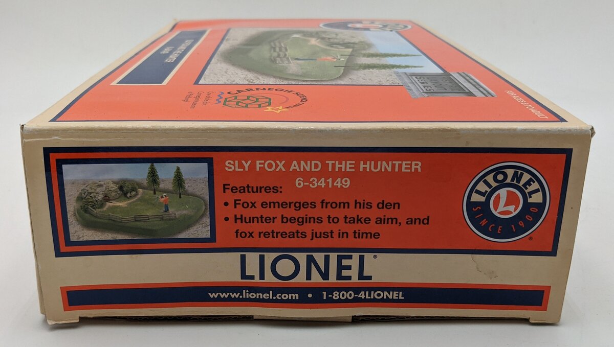 Lionel 6-34149 O Gauge Sly Fox & Hunter Animated Scene LN/Box