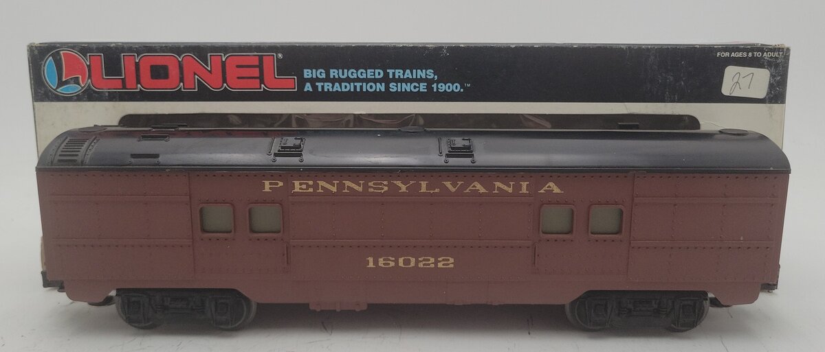 Lionel 6-16022 O Gauge Pennsylvania Lighted Baggage Car EX/Box