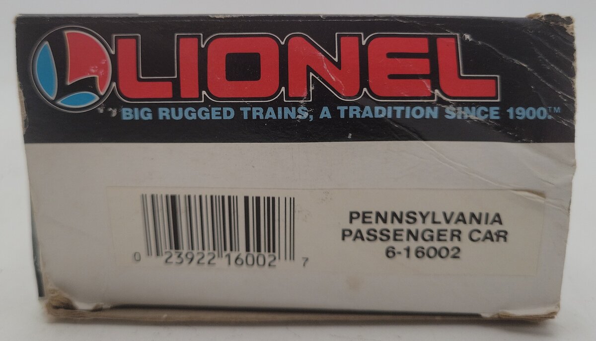Lionel 6-16002 O Gauge Pennsylvania Tuscan Coach Car #16002 EX/Box