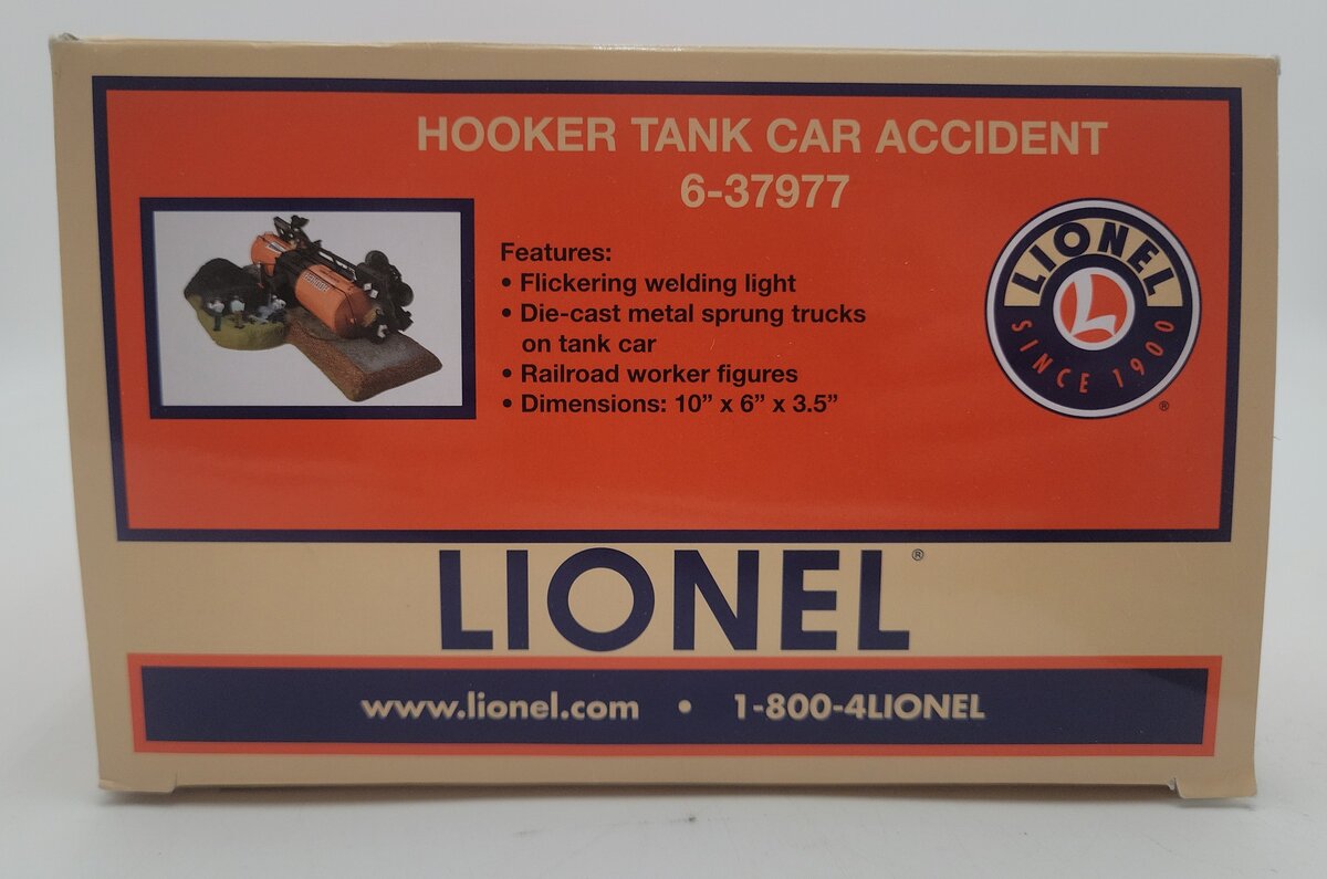 Lionel 6-37977 O Hooker Tank Car Accident EX/Box