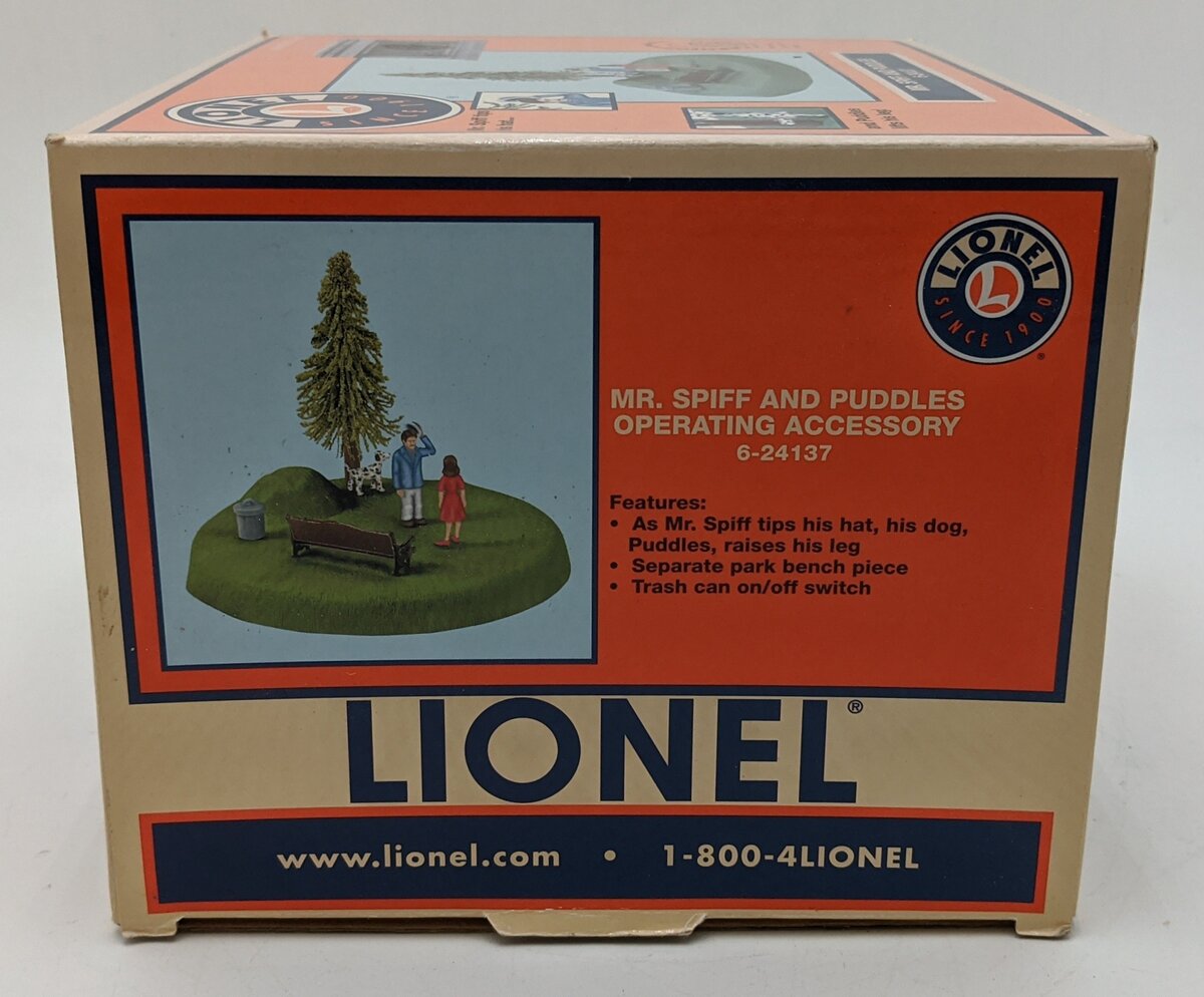 Lionel 6-24137 O Scale  Mr. Spiff & Puddles Operating Accessory Animated Scene VG/Box