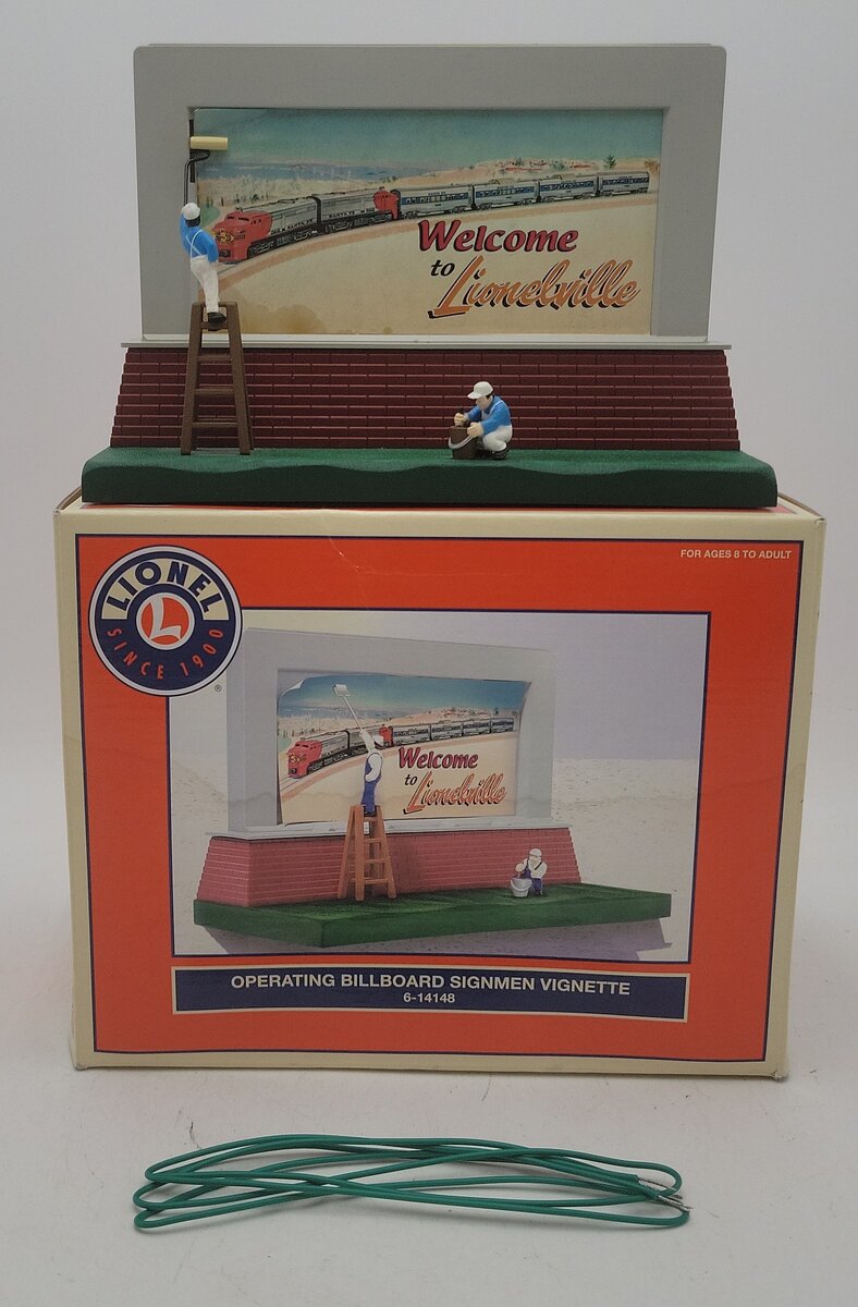 Lionel 6-14148 O Operating Billboard Sign Men Vignette EX/Box