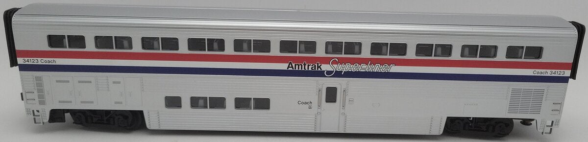 MTH 20-6524 O Gauge Amtrak Superliner Coach Passenger Car #34123 EX