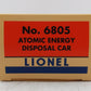 Lionel 6-29829 O Gauge Radioactive Waste Car #6805 LN/Box