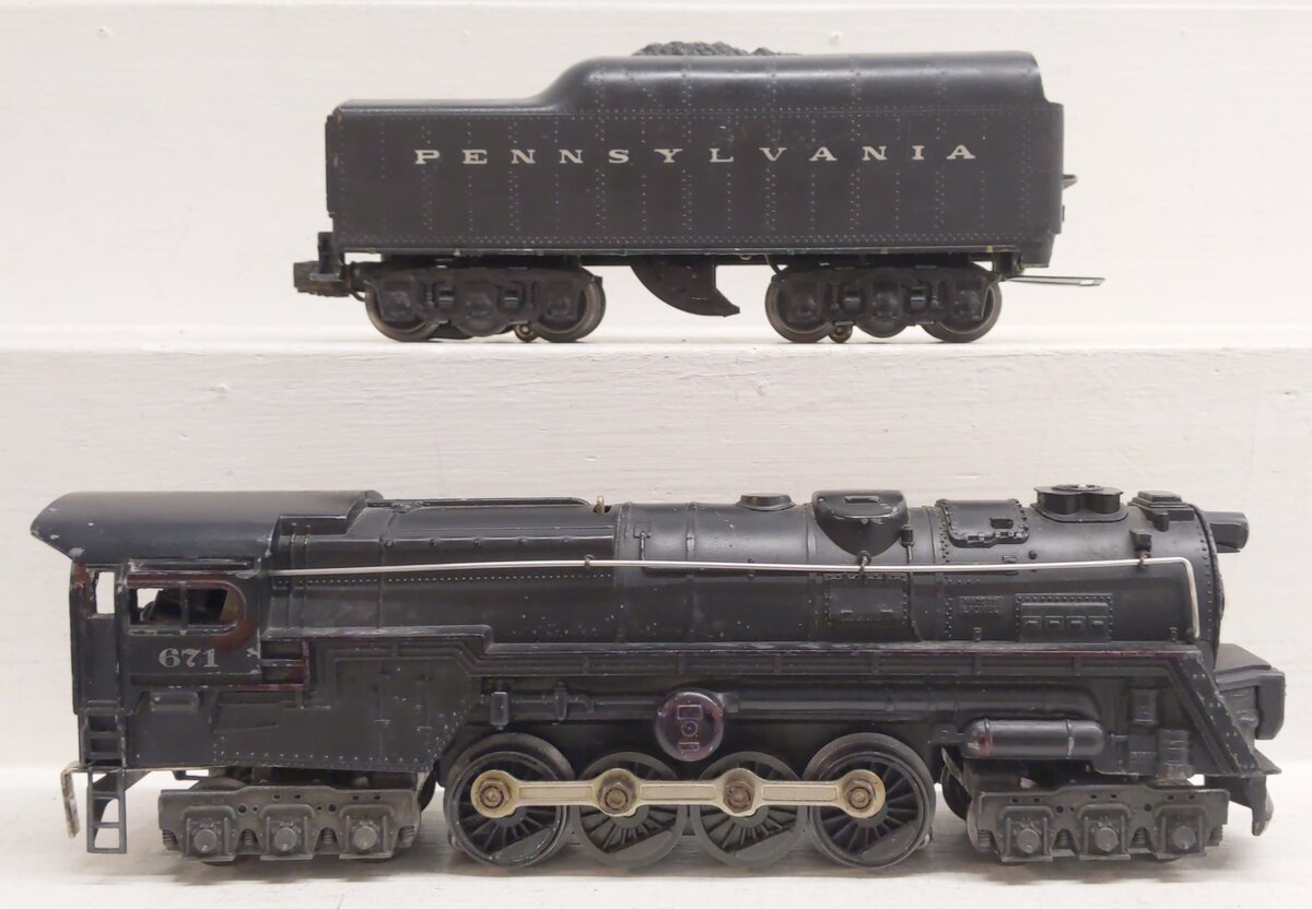 Lionel 671 Vintage O 6-8-6 Diecast Steam Turbine Locomotive w/671W Tender