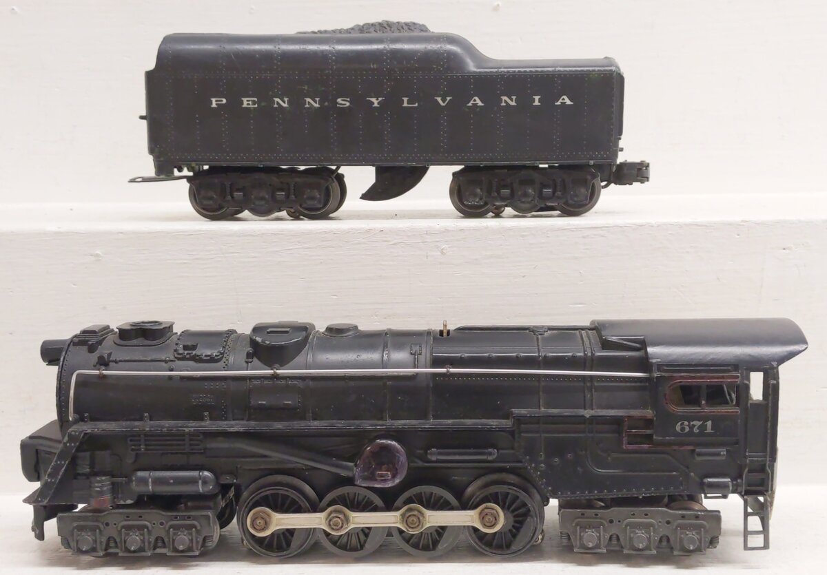 Lionel 671 Vintage O 6-8-6 Diecast Steam Turbine Locomotive w/671W Tender