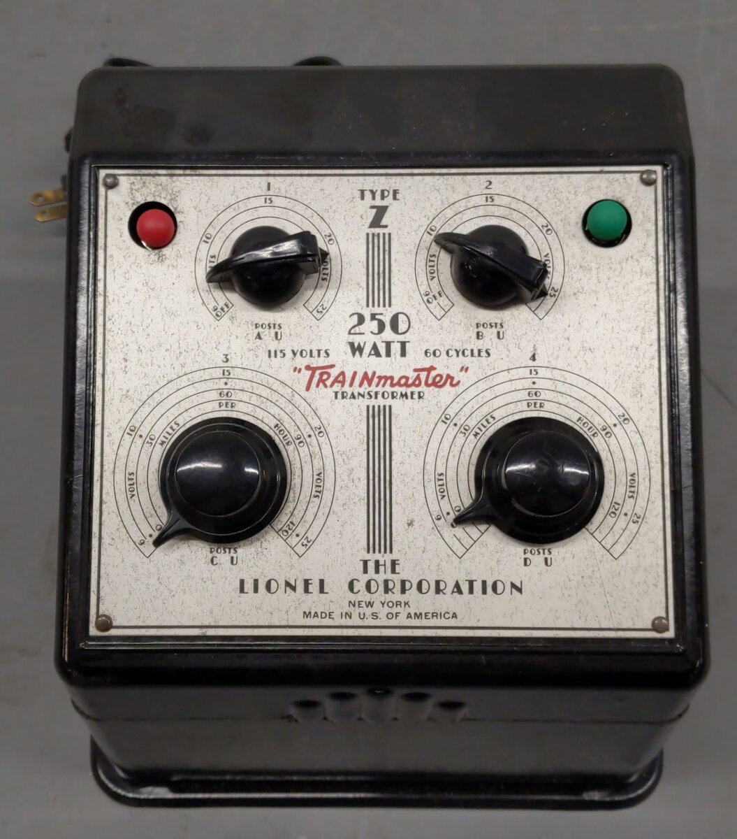 Lionel O Postwar Type Z 250 Watt Trainmaster Transformer VG