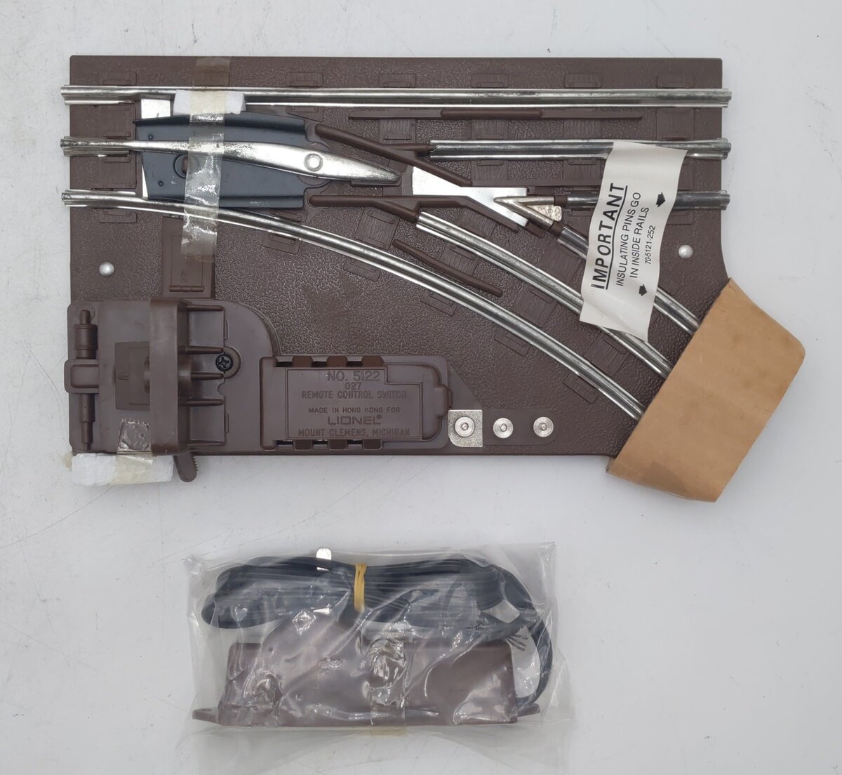 Lionel 027 Right & Left Hand Remote Control Switch Turnouts: 6-5121 & 6-5122 [2] EX/Box