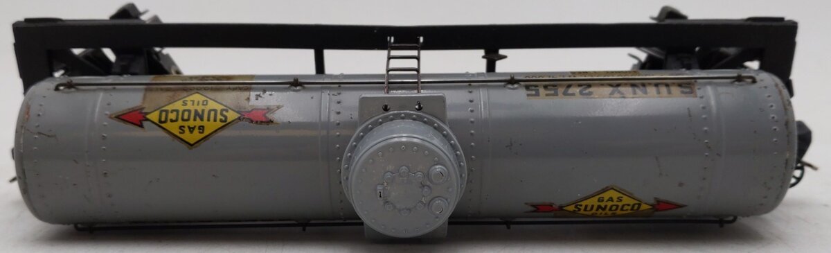 Lionel 2755 Vintage O Sunoco Metal Single Dome Tank Car - Tinplate Grey VG