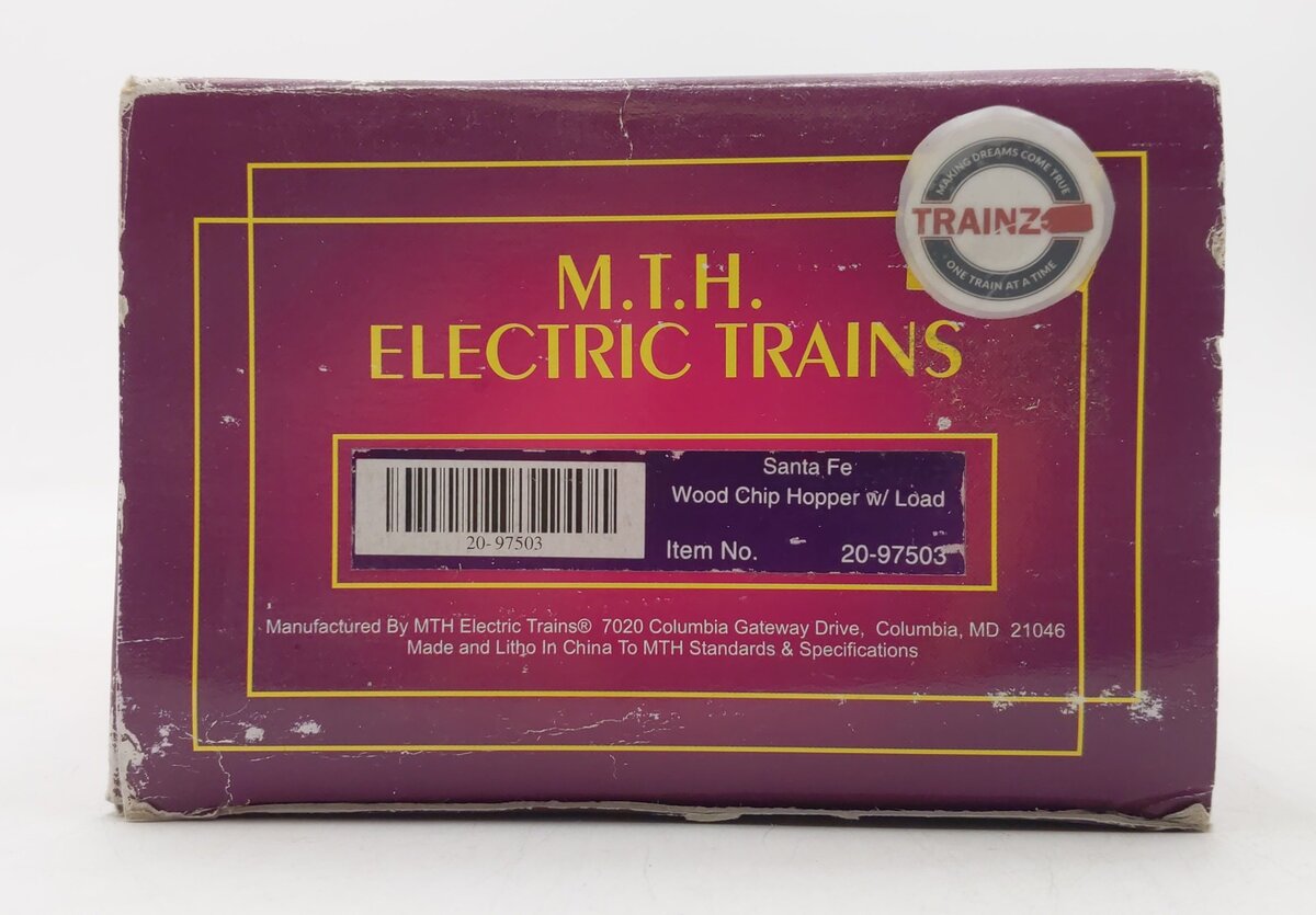 MTH 20-97503 O Santa Fe Wood Chip Hopper w/ Load #16573 EX/Box