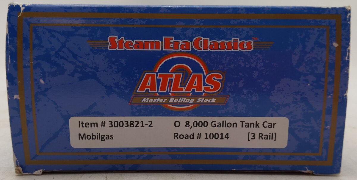 Atlas 3003821-2 O Mobilgas 8,000 Gallon Tank Car #10014 (3-Rail) EX/Box