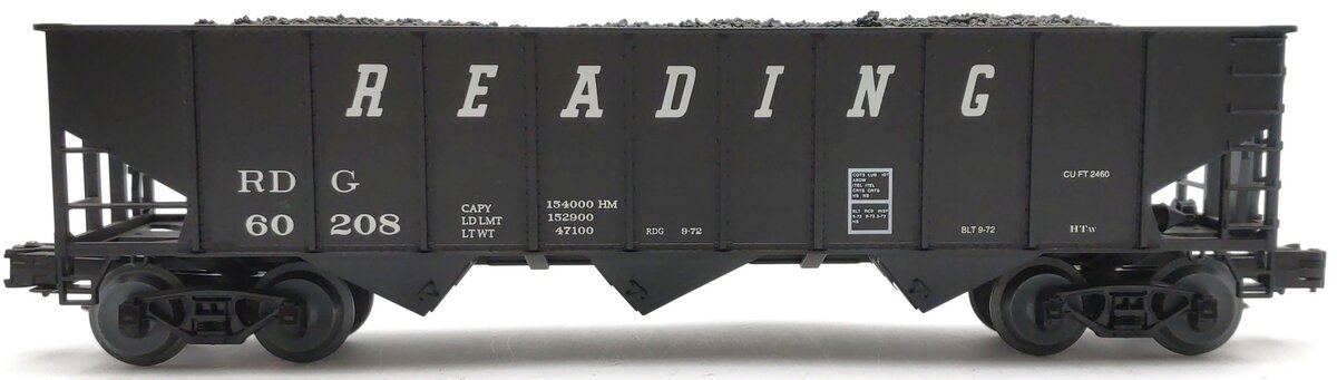 Weaver U18012 O Scale Reading 3-Bay Hopper #60208 VG