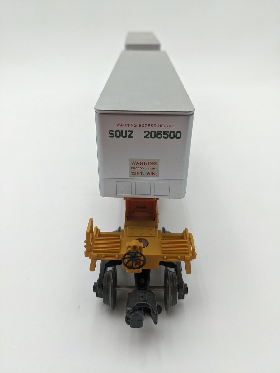Lionel 6-16363 O Gauge Southern TTUX Flatcar w/ Trailers EX