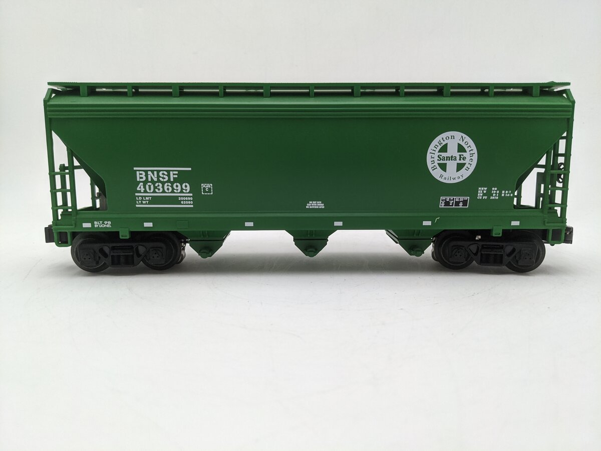 Lionel 6-17135 O Gauge BNSF ACF 3-Bay Covered Hopper #403699 With ETD EX