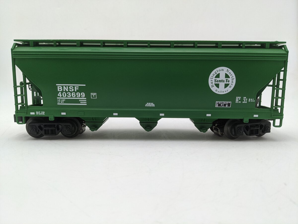 Lionel 6-17135 O Gauge BNSF ACF 3-Bay Covered Hopper #403699 With ETD EX