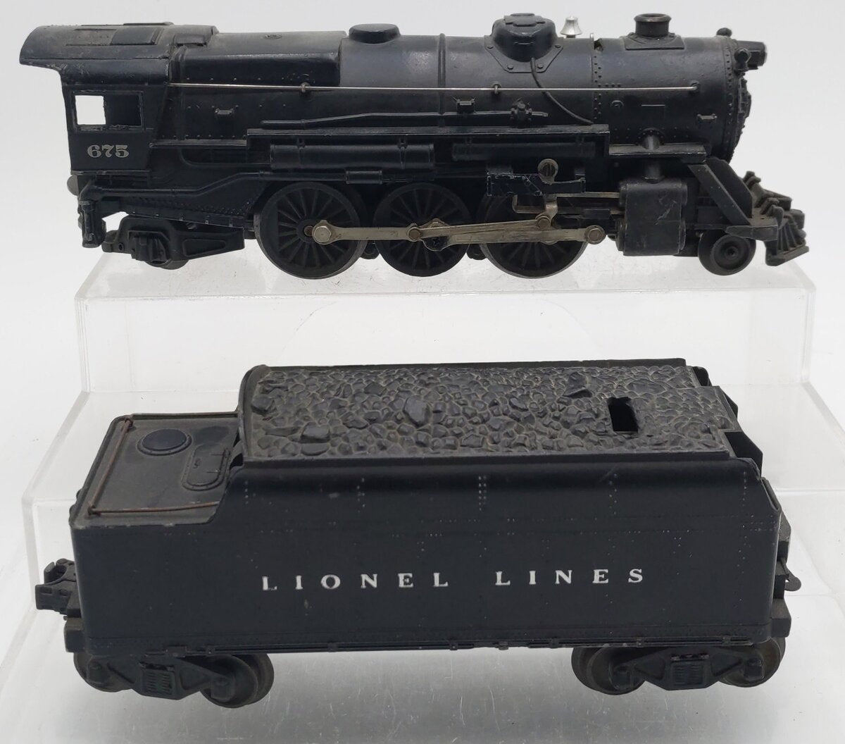 Lionel 675 Vintage O 2-6-2 K-4 Pacific Diecast Steam Locomotive & 2466WX Tender VG