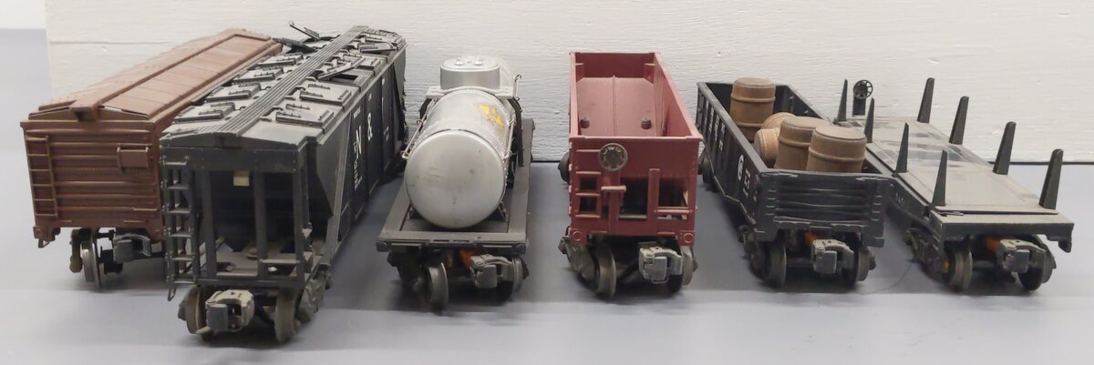 Lionel O Gauge Vintage Freight Cars #2555,347000,61100,25000,3451,644625 [6] VG