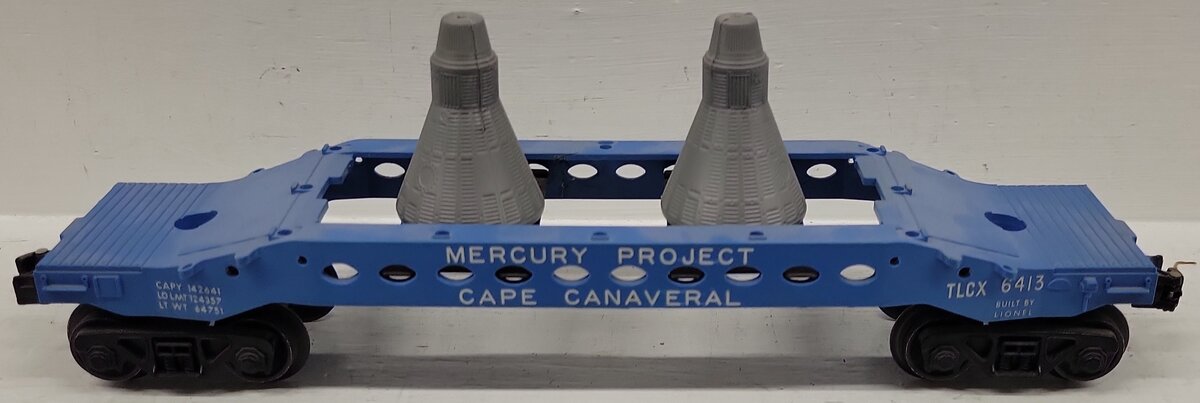 Lionel 6413 Vintage O Gauge Blue Mercury Capsule Car VG