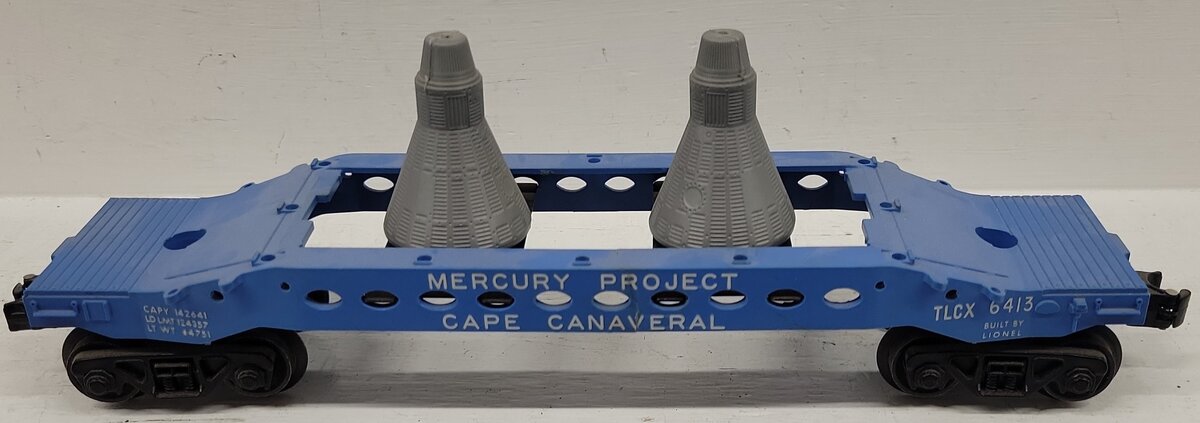 Lionel 6413 Vintage O Gauge Blue Mercury Capsule Car VG