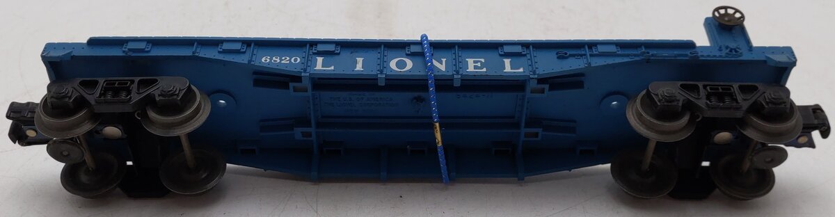Lionel 6820 Vintage O Flatcar w/ Helicopter & Rockets VG