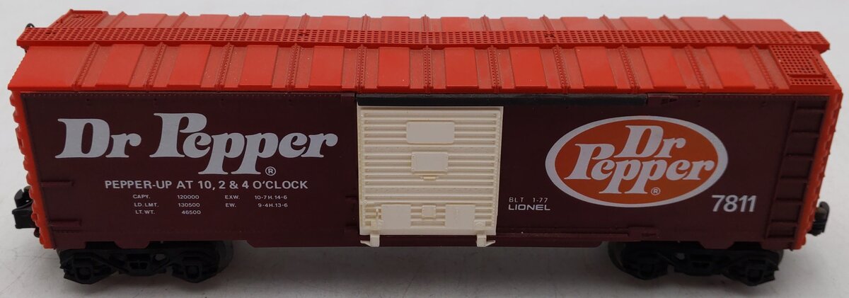 Lionel 6-7811 O Gauge Dr. Pepper Boxcar #7811 EX