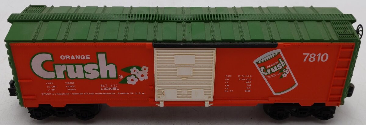 Lionel 6-7810 O Gauge Orange Crush Boxcar EX