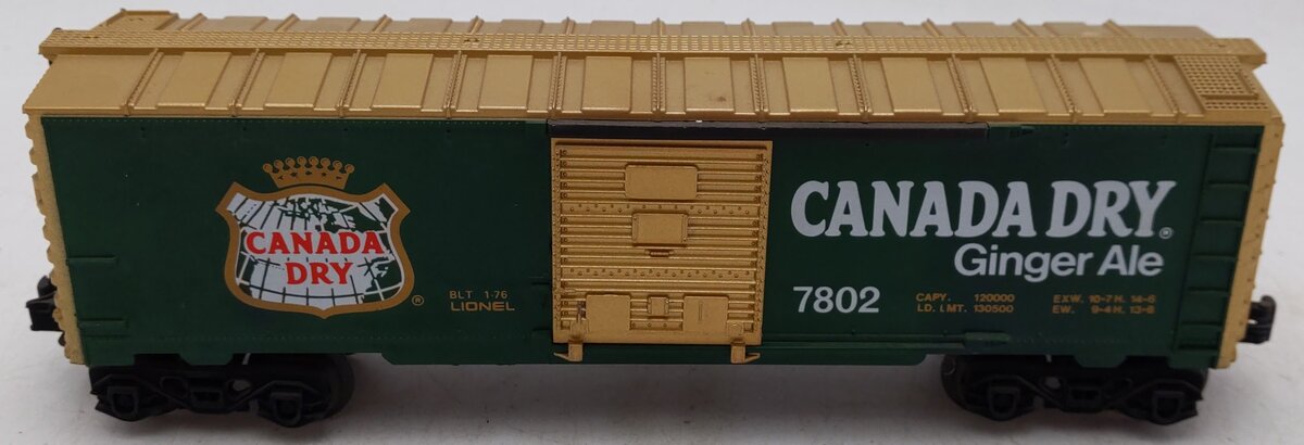 Lionel 6-7802 O Gauge Canada Dry Boxcar #7802 EX
