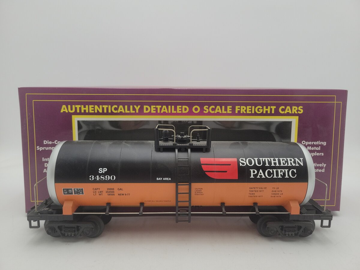 MTH 20-92006 O Gauge Southern Pacific Orange & Black Tank Car #34890 EX/Box