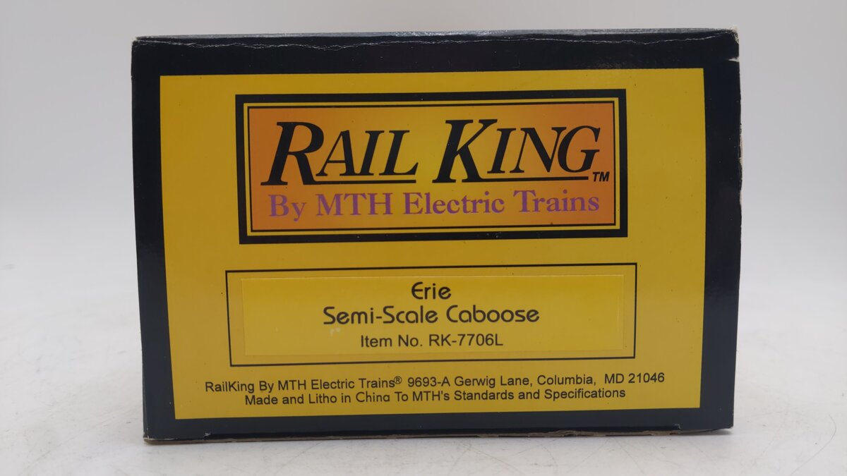 MTH 30-7706 O Erie Semi-Scale Caboose #04942 EX/Box