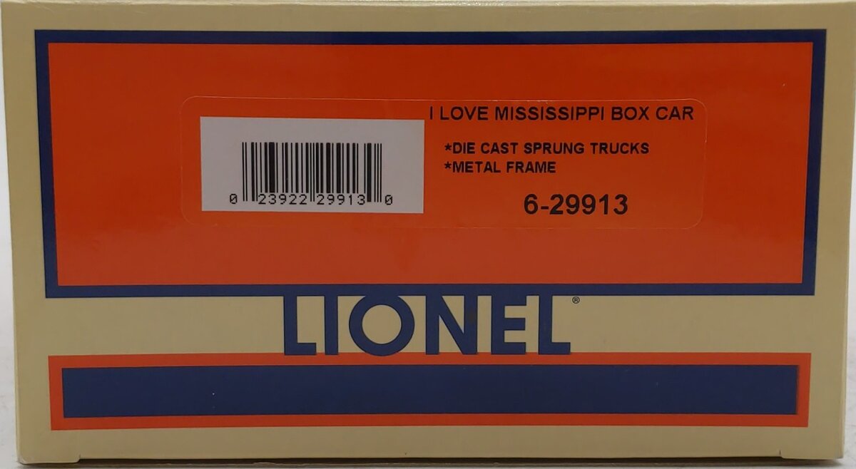Lionel 6-29913 O Gauge I Love Mississippi Boxcar LN/Box