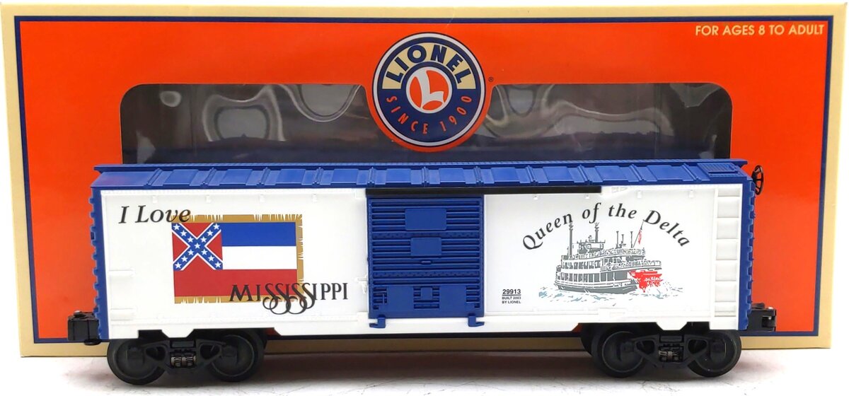 Lionel 6-29913 O Gauge I Love Mississippi Boxcar LN/Box