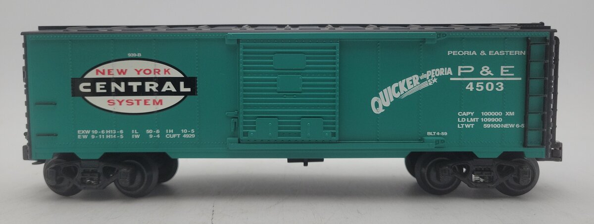 K-Line K-90017 O Gauge New York Central Peoria & Eastern Boxcar #4503 EX/Box