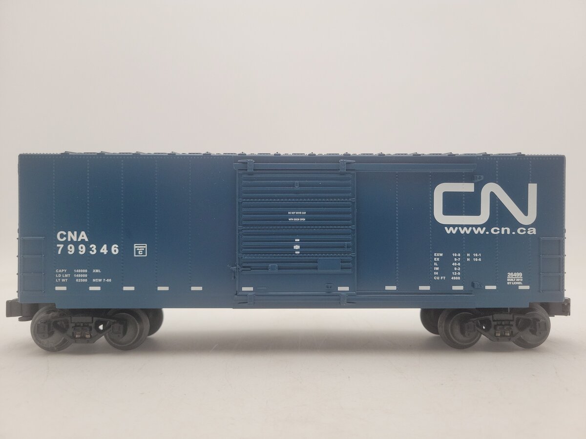 Lionel 6-26499 O Canadian National Hi-Cube Boxcar #799346 EX/Box