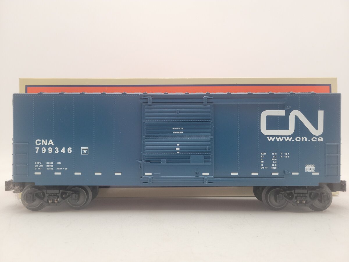 Lionel 6-26499 O Canadian National Hi-Cube Boxcar #799346 EX/Box