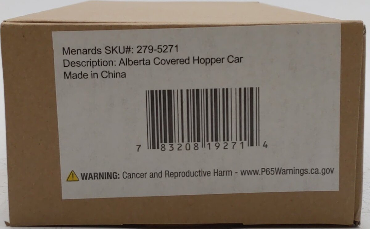 Menards 279-5271 Alberta Covered Hopper Car #5673 LN/Box
