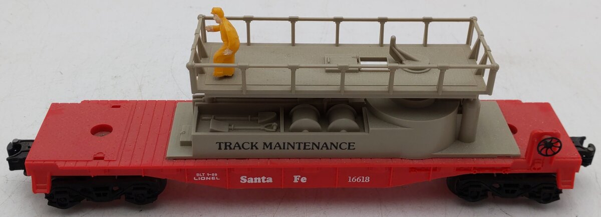Lionel 6-16618 O Gauge Santa Fe Track Maintenance Car VG