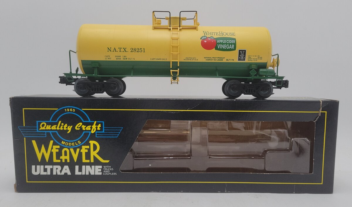 Weaver U1311 O Gauge Whitehouse Apple Cider Vinegar Tank (3-Rail) VG/Box