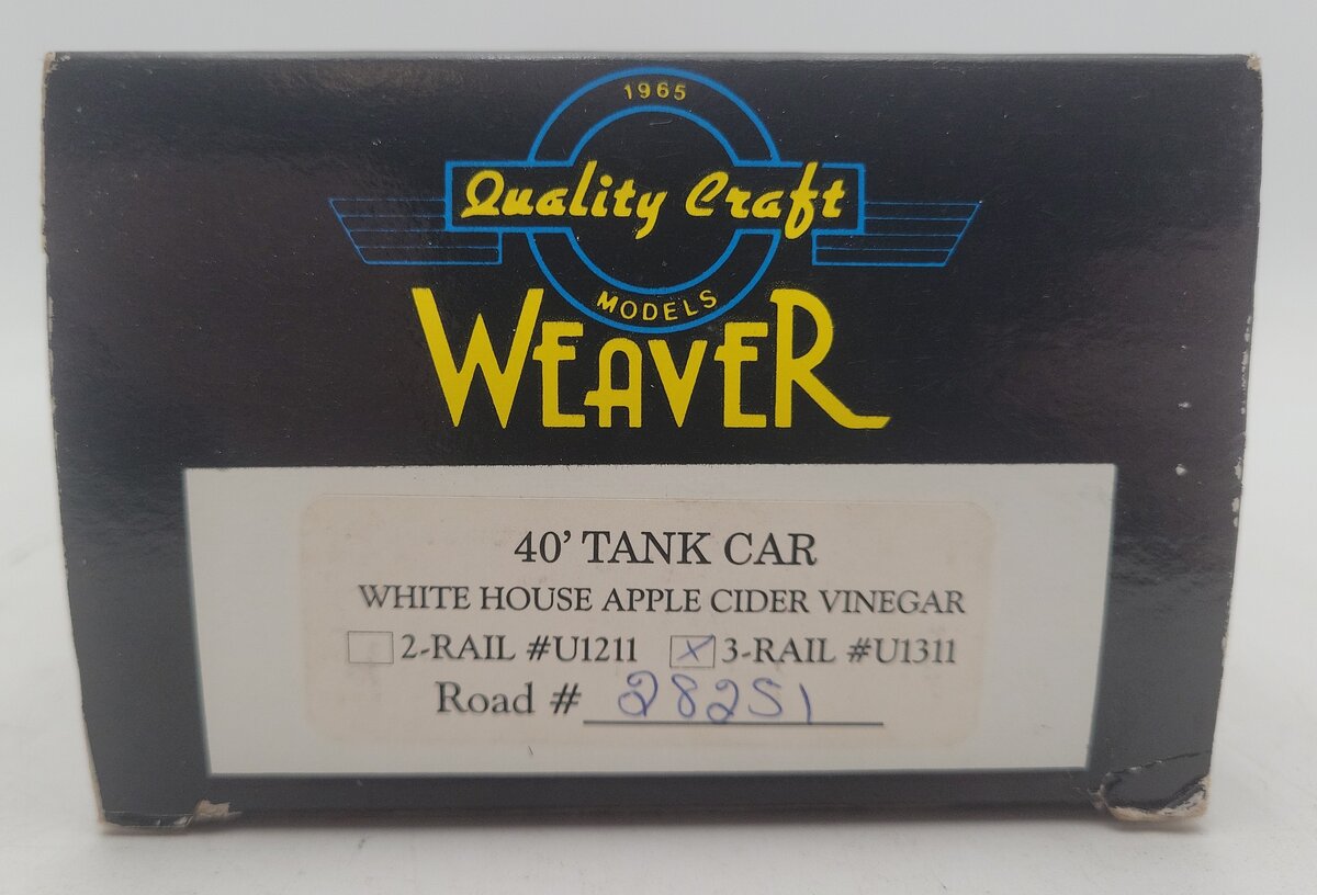 Weaver U1311 O Gauge Whitehouse Apple Cider Vinegar Tank (3-Rail) VG/Box