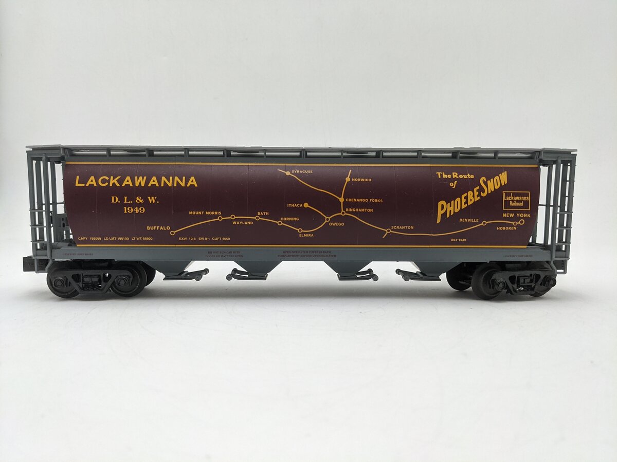 MTH 30-75391 O Lackawanna 4-Bay Cylindrical Hopper EX