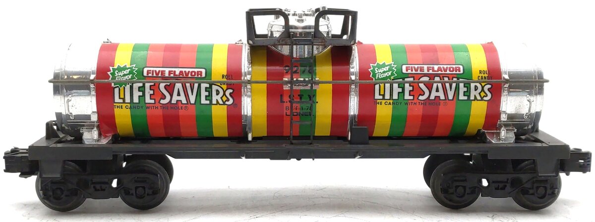 Lionel 6-9278 O Gauge Lifesavers Chrome Plated Single Dome Tank Car VG/Box