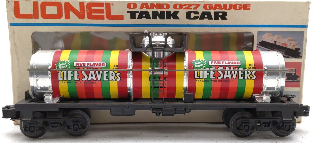 Lionel 6-9278 O Gauge Lifesavers Chrome Plated Single Dome Tank Car VG/Box
