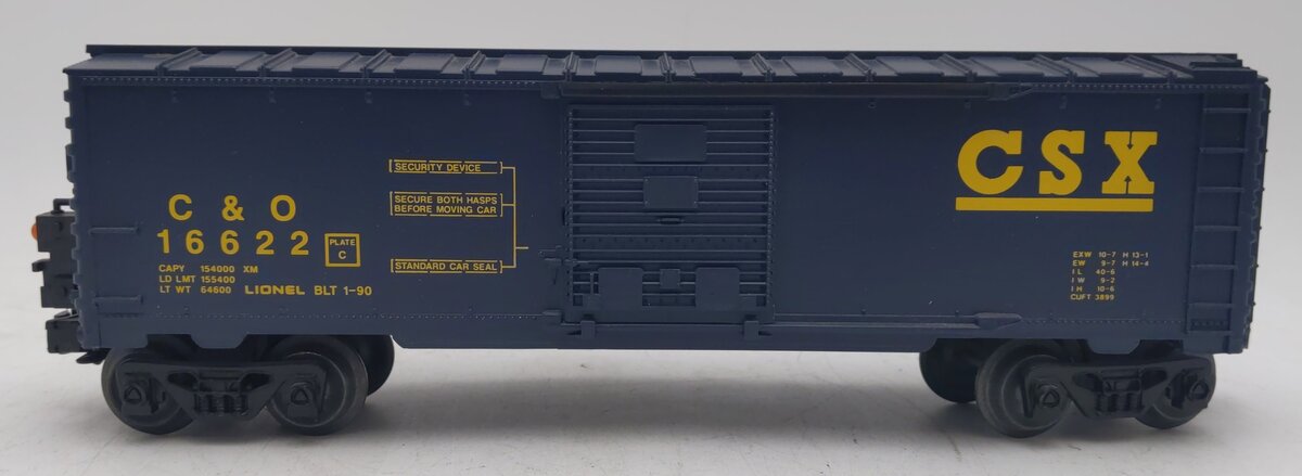 Lionel 6-16622 O Gauge CSX Boxcar with Red Flashing ETD #16622 EX/Box